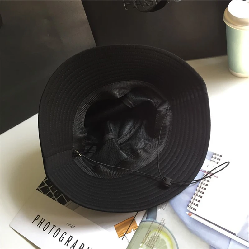 

Unisex Cotton Bucket Hats Summer Foldable Sunscreen Panama Hat Solid Color Hip Hop Wide Brim Beach Protection Fisherman Hat