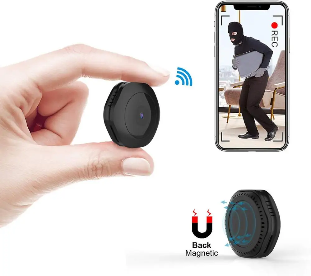 Mini WiFi Camera FHD 1080P Cameras Wireless Portable Boday Nanny Cam Indoor/Outdoor Security Small with Motion Detection/Night Vision |