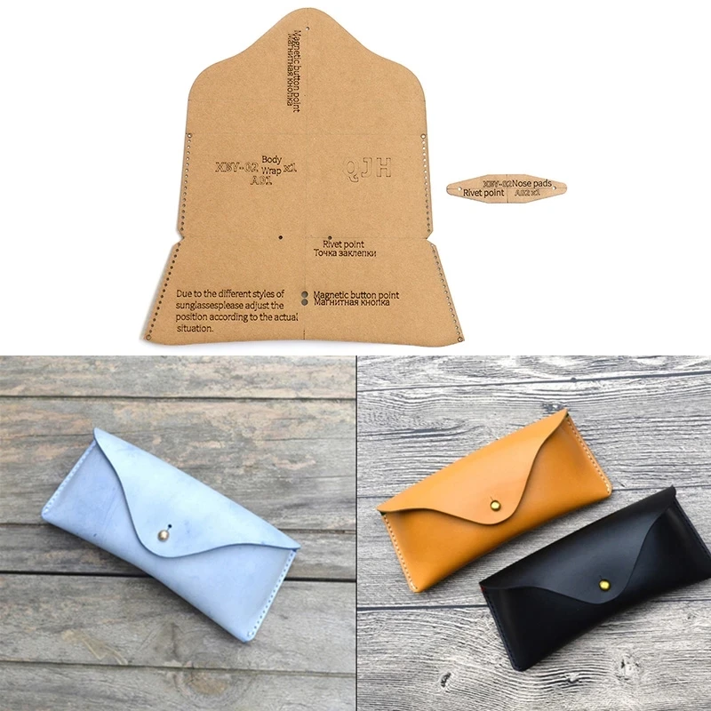 

DIY Handmade Glasses Case Sunglasses Case Kraft Paper Template Handmade Leather Craft Bag Template 17cm*8cm