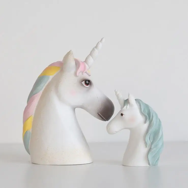 

Northern Europe dream Illusion Unicorn Ornaments Girls'Bedroom Rooms Desktop Ornaments Ornaments Resin Crafts