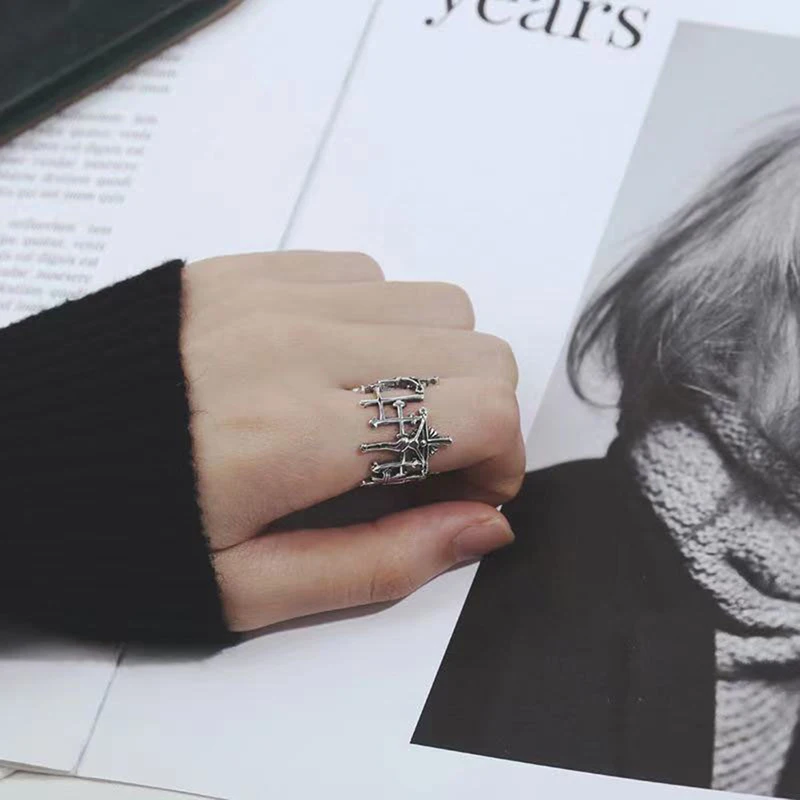 

New Fashion Jesus Cross Wide Large Adjustable Ring For Women Vintage Design Religious Finger Rings