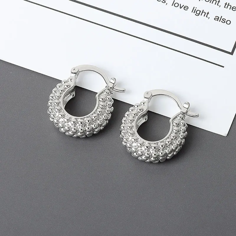 

VINY Silver 925 Jewelry Earrings For Women Irregular Shape 2021 Trend Pendientes Mujer Stud Earrings Gold/Silver Jewelry Gift