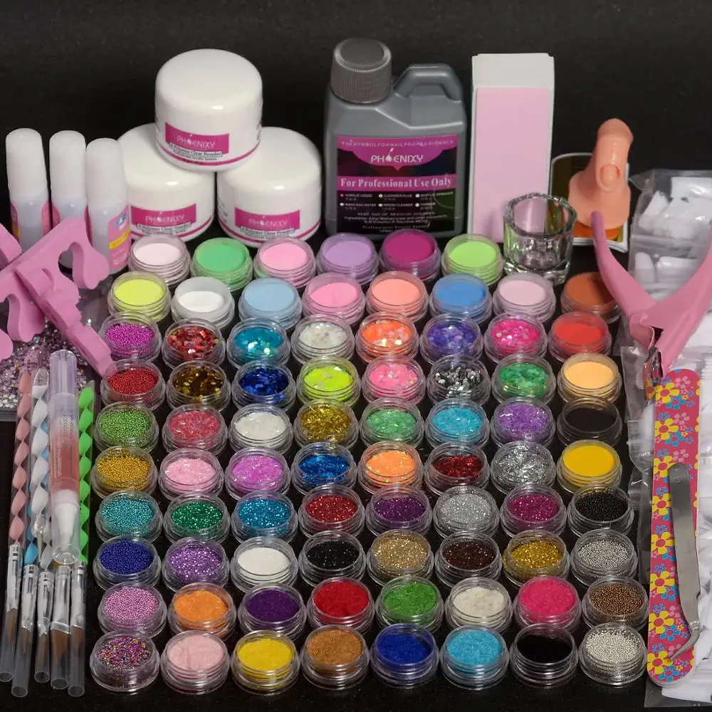 78 шт. акриловый порошок гель для ногтей Набор ювелирное изделие на ногти стразы