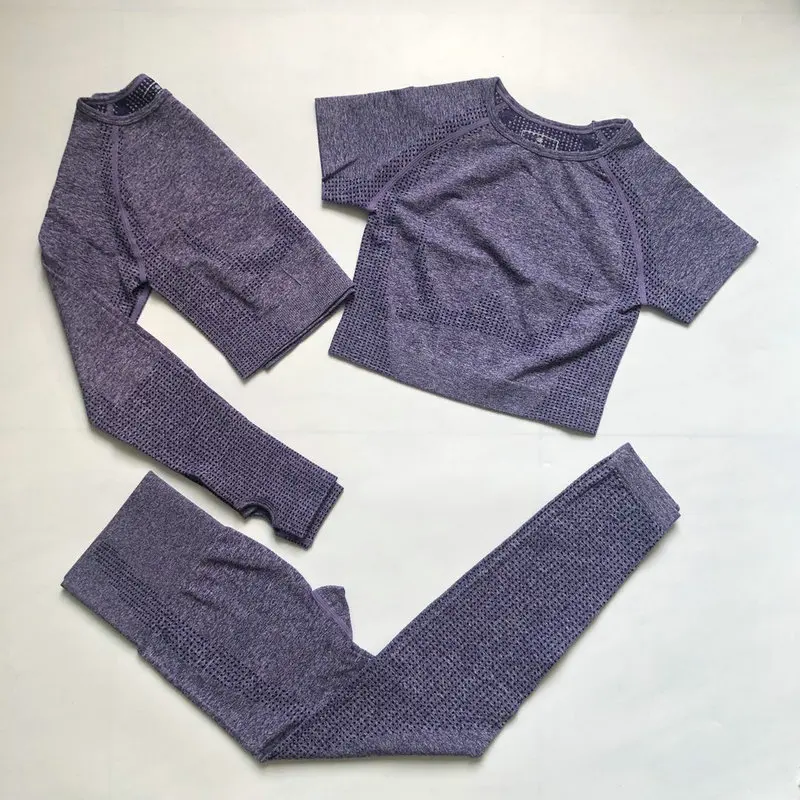 Женские спортивные костюмы для фитнеса бесшовный комплект йоги одежда