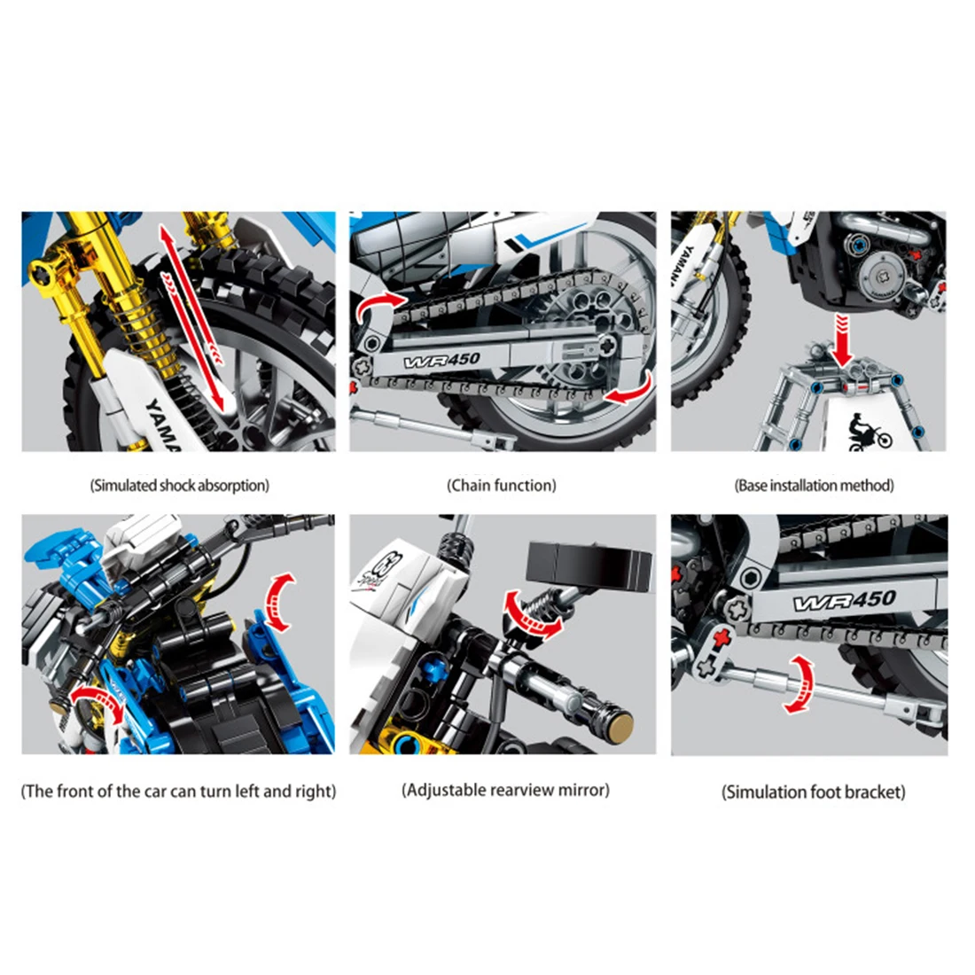 

799Pcs Motorcycle Series Building Block Model DIY Building Blocks Bricks Toys Block Assembly Toys For Children Creative Gift