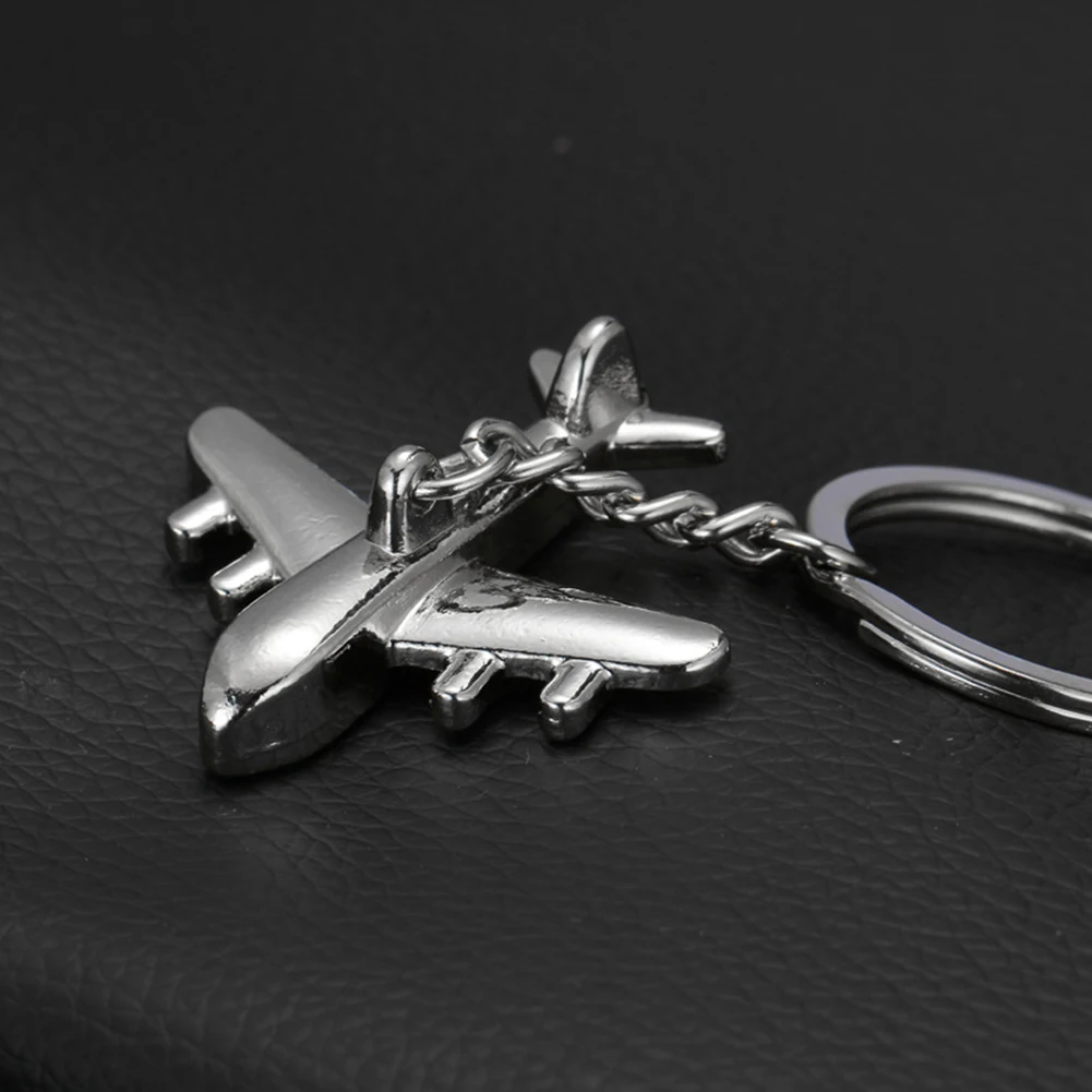 

1PC Metal Airplane Keychains Simulation Model Pendant Travel Keyring Friendship Best Friend Jewelry Diy Handmade Chain Ring