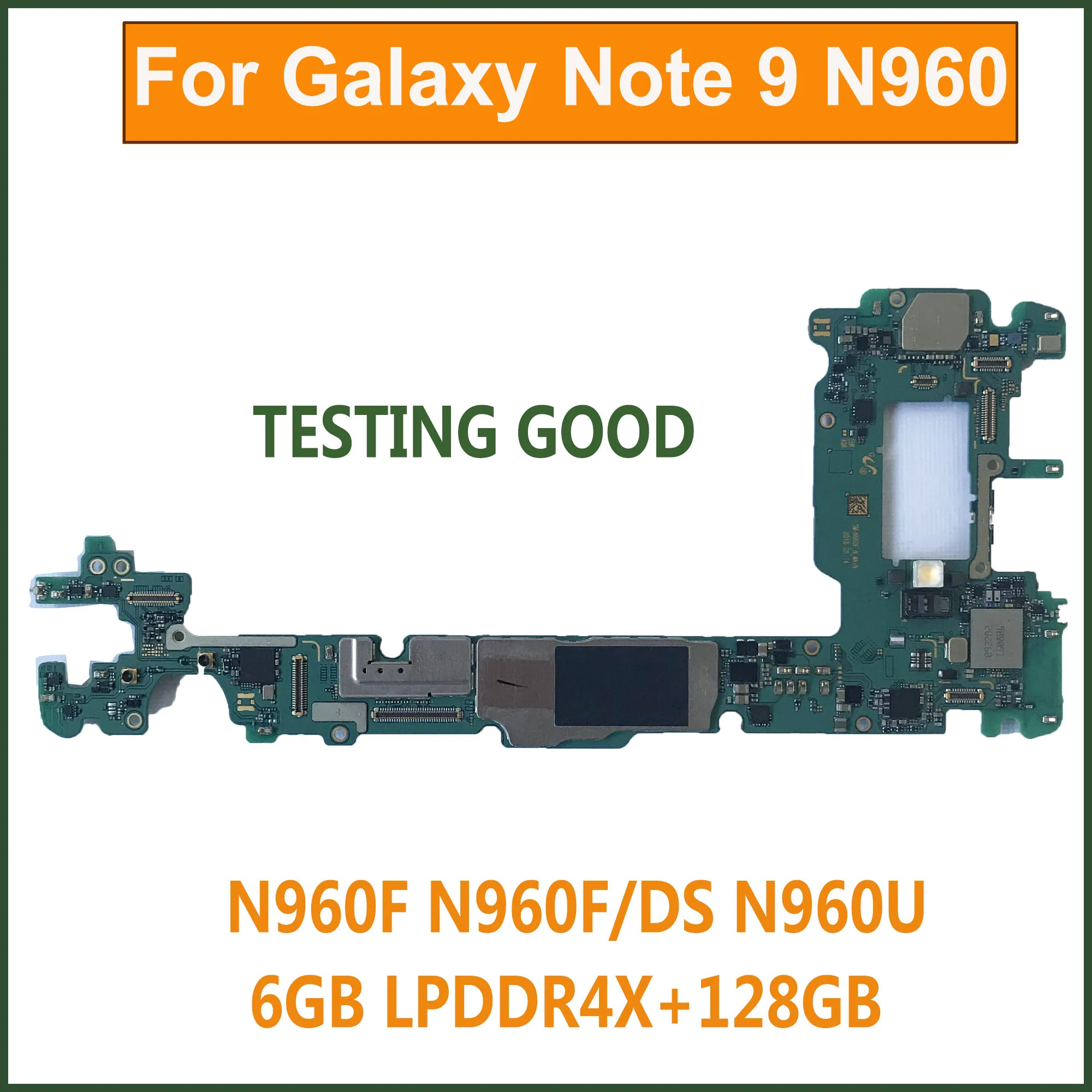 Разблокированная материнская плата 512 ГБ 128 для Samsung Galaxy Note 9 N960F N960F/DS N960UN960N N960N