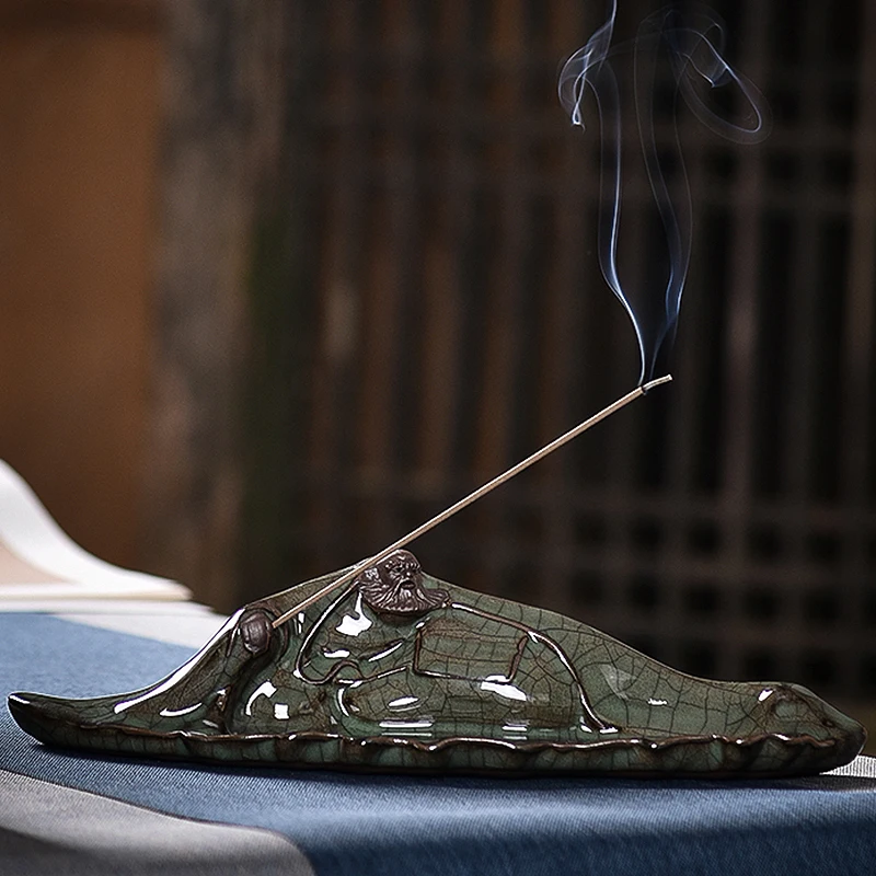 

Горелка для благовоний домашняя керамическая, античный держатель для благовоний, дзен, сандаловая плита, украшение для чайной церемонии