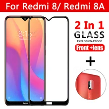 Стекло для камеры 2 в 1 + закаленное стекло Xiaomi Redmi 8A защита экрана