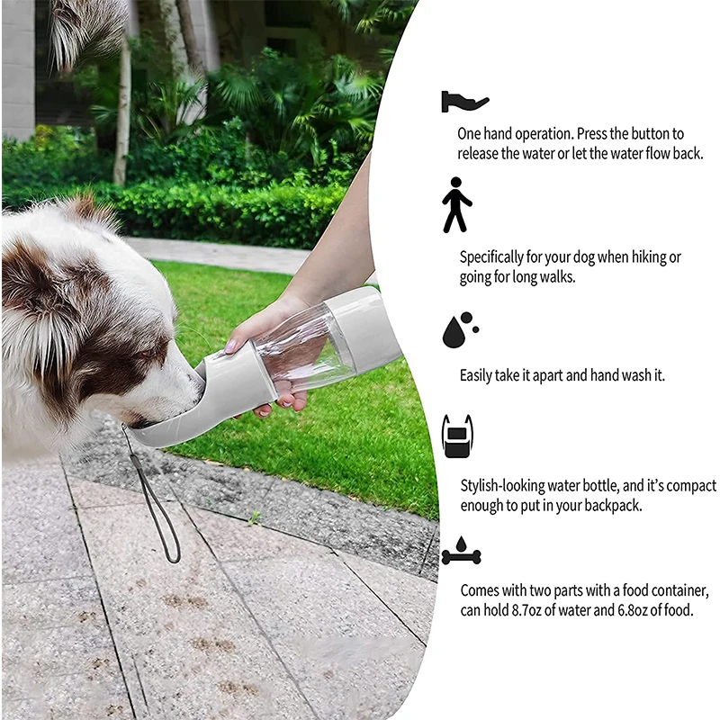 Портативная бутылка для воды собак многофункциональный и съемный дизайн