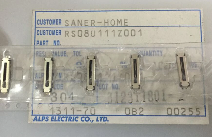 1 шт. RS08U111Z001 SMD скользящий потенциометр 10K маленький резистор|Выключатели| |