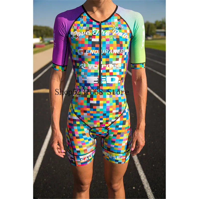 Love the pain, Женский облегающий костюм для велоспорта, Триатлон, ropa ciclismo, uniforme, Триатлон, кожа, костюм для бега, speedsuit, купальник