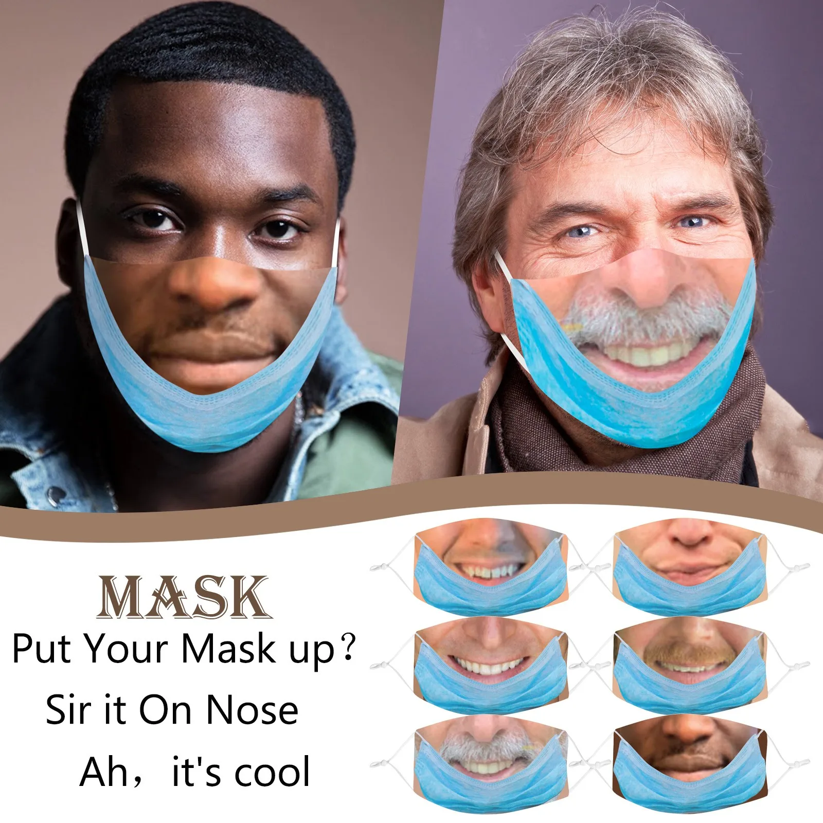 Забавные Маски-бриллианты для взрослых мужчин 1 шт. не носить маску лица маска на