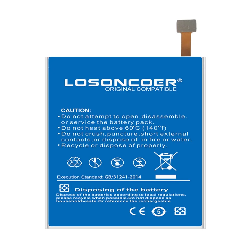 LOSONCOER BL S3 510 мАч батареи для LG G Watch R W110 W150 BLS3 аккумулятор большой