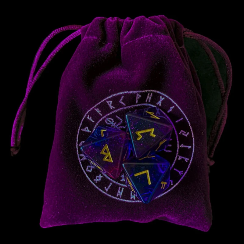 

3 Pcs 8-Sided Rune Dice Resin Assorted Polyhedral Dice Set Divination Table Board Roll Party Cards Playing Game Toys