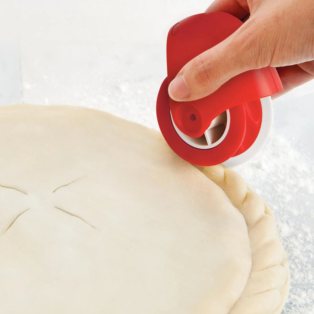 Пицца выпечка корка DIY пластик ржавчина ручная лапша резак нож ролик для теста
