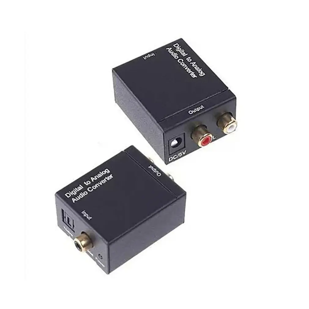 Digital Optical Coaxial Toslink Signal to Analog Audio Converter Adapter RCA To EU US usb | Электроника