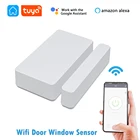 Детекторы открытиязакрытия дверей Tuya Smart WiFi датчик для двери, Wi-Fi, домашняя сигнализация, Совместимость с приложением Alexa Google Home Tuya