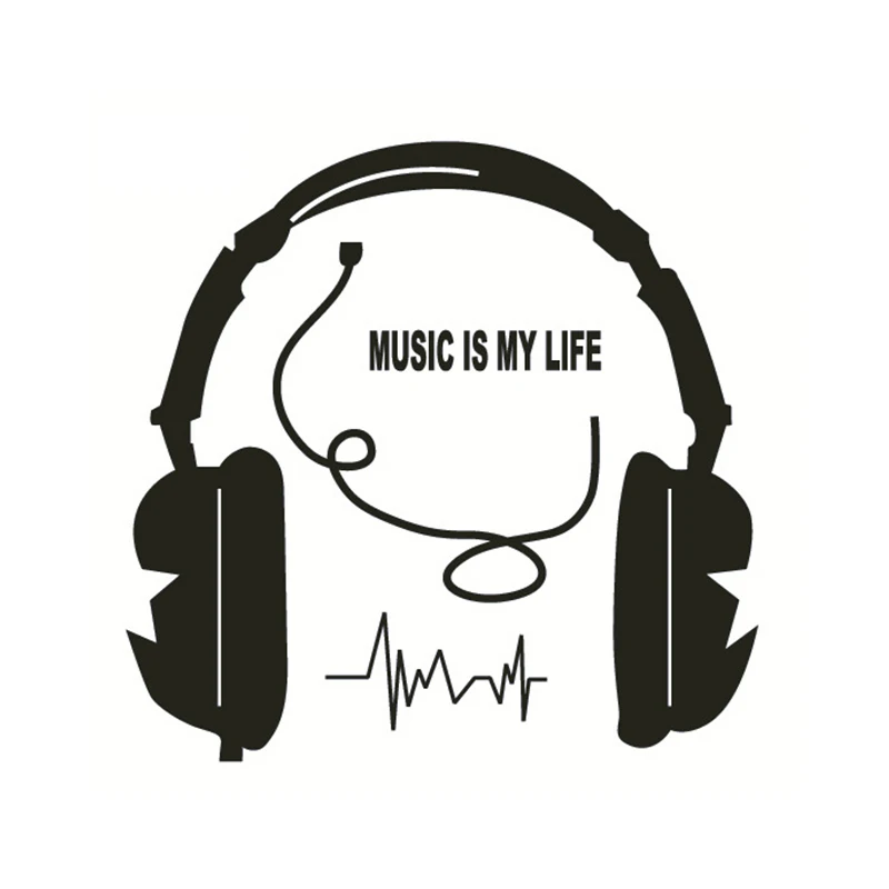 Музыкальные наушники стены/виниловая наклейка на переключатель гостиная для