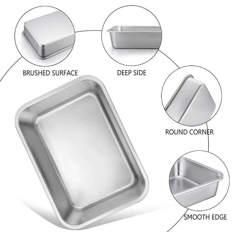 Большое предложение лазанья Пан набор из 2 коричневого прямоугольного торта