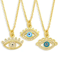 evil eye necklace european and american fashion jewelry zircom studded devils eye necklace sweater chain creative eye pendant