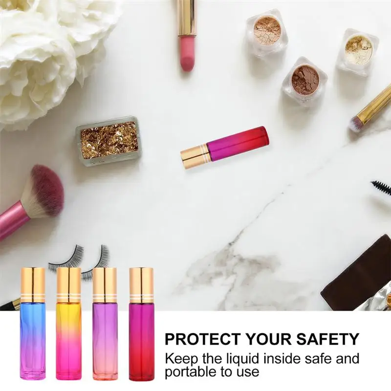 

20pcs 10ml Roller Bottles Glass Mini Roll On Bottles Empty Essential Oil Roller Bottles Essential Oil Bottles(Random Color)