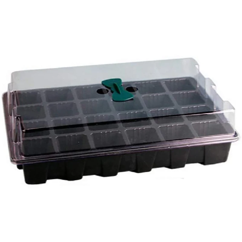 

24 Grow Trays with Humidity e and Cell Insert - Mini Propagator for Seed Starting and Gg Healthy Plants