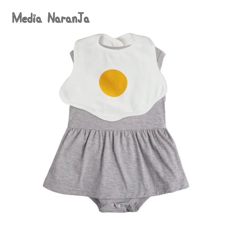 Комбинезон детский хлопковый с изображением яиц для младенцев сестер близнецов
