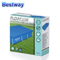 bestway 58106 rectangular 3 04m2 05m swimming pool cover cloth mat cover frame pool for garden swimming rainproof dust cover