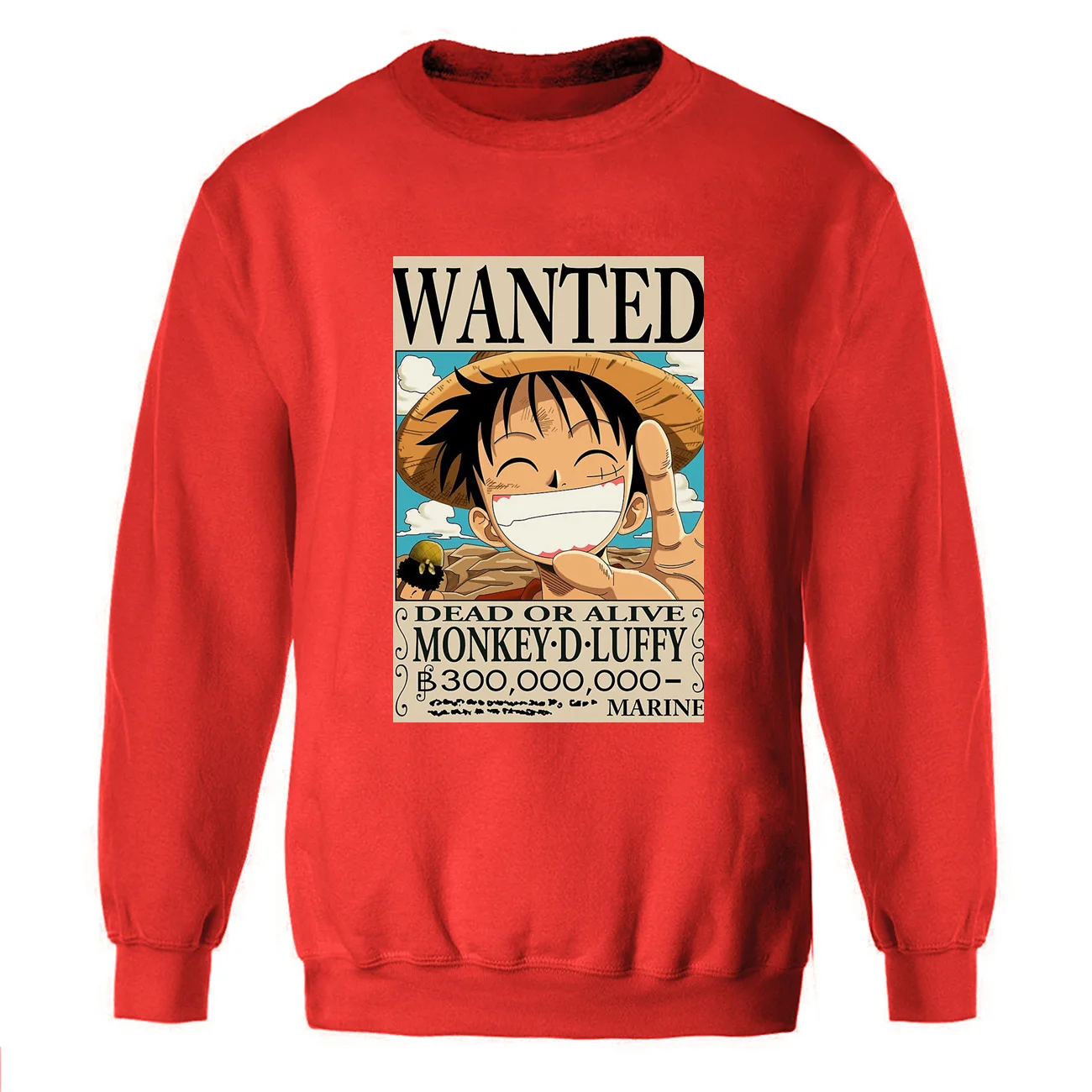Сдельные свитшоты мужские награда Луффи Санджи Crewneck Толстовка король пиратов толстовки уличная одежда с японскими аниме-принтами спортивная одежда - Цвет: red 6