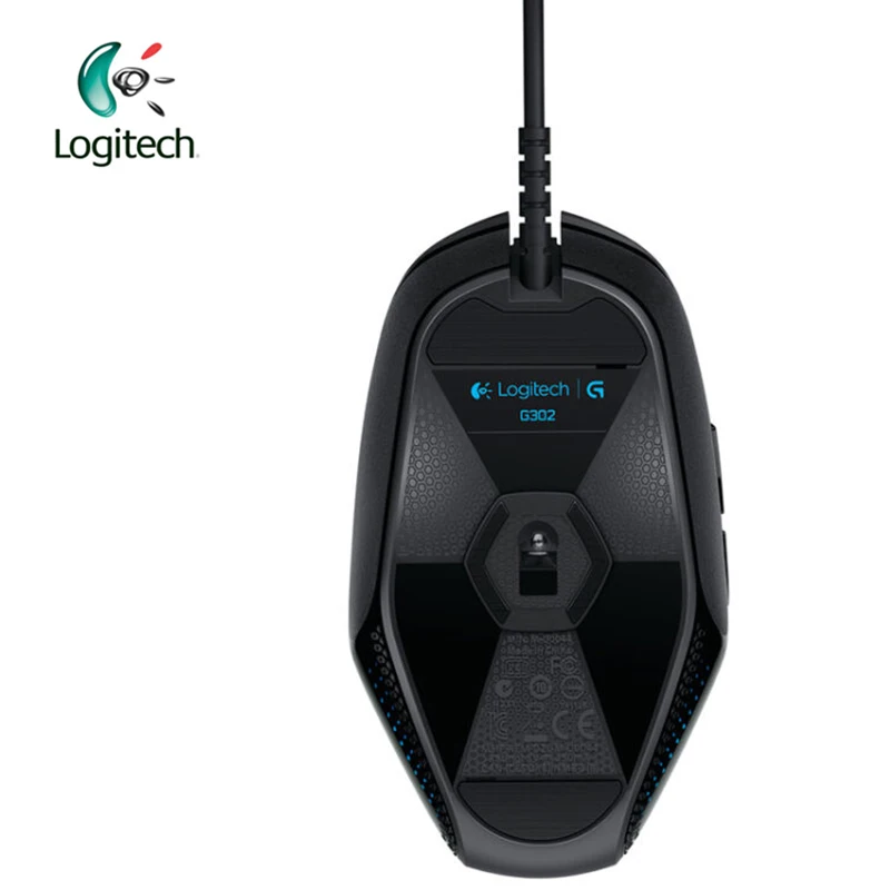 Проводная игровая мышь Logitech G302 оригинальная с дышащим светильник 4000 точек/дюйм USB