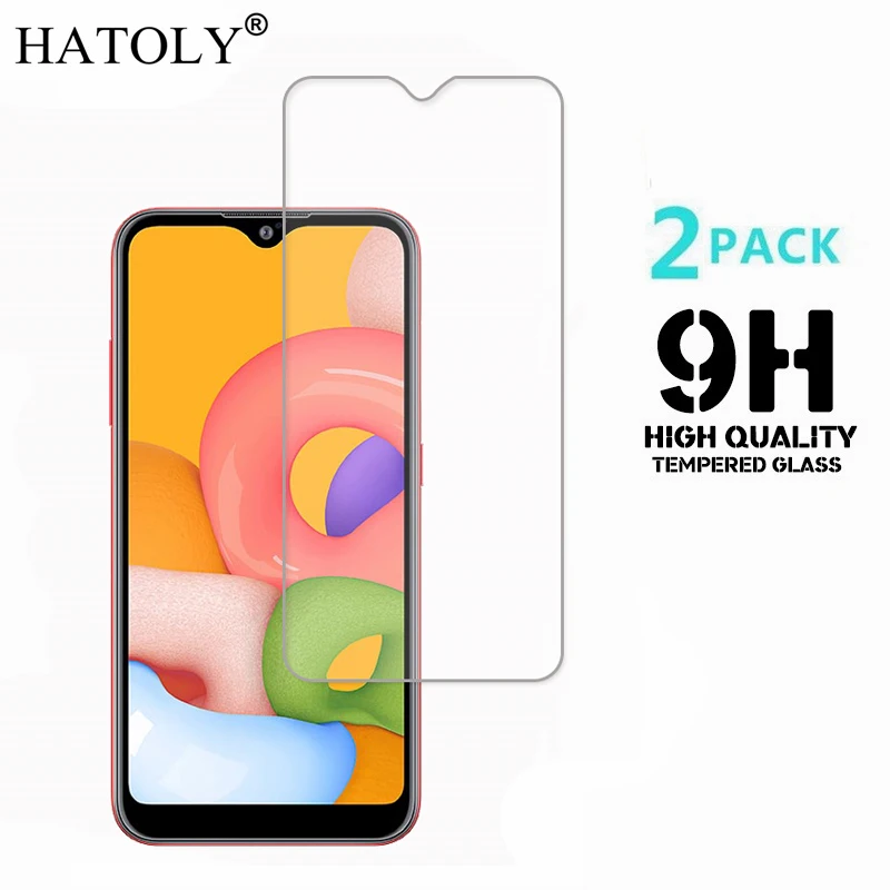 Закаленное стекло для Samsung Galaxy A01 2 шт. ультратонкая Защита экрана пленка A015F/DS |