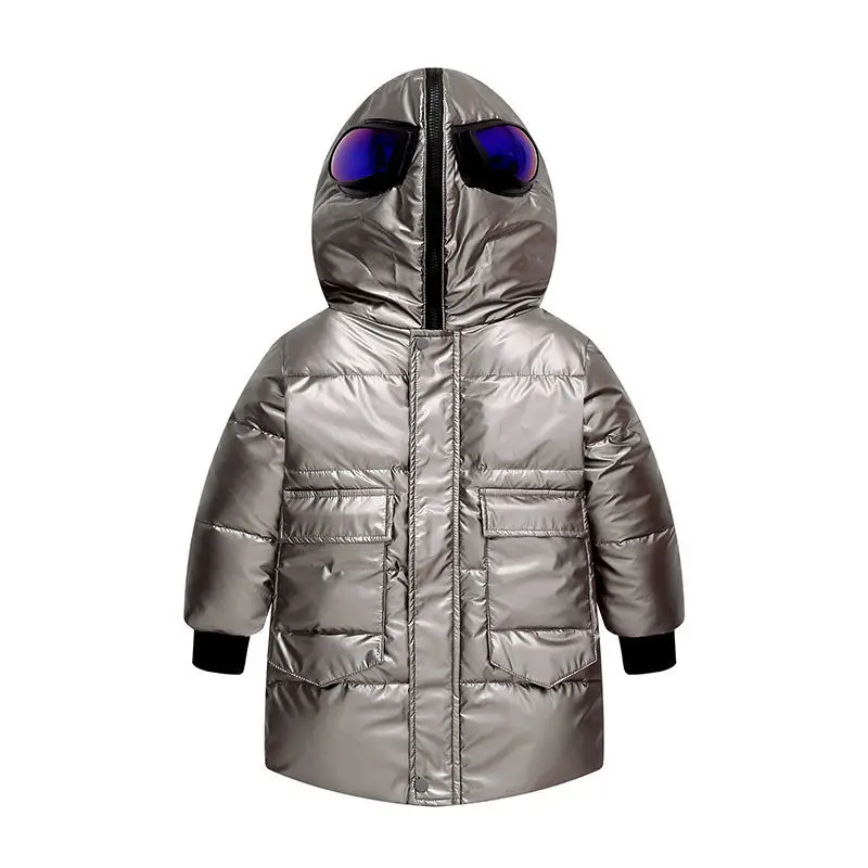 2021 Winter Children Fur Coat Detachable New Fur Jacket For Boys And Girls Collar Kids Thicken Warm Outerwear Fashion Children