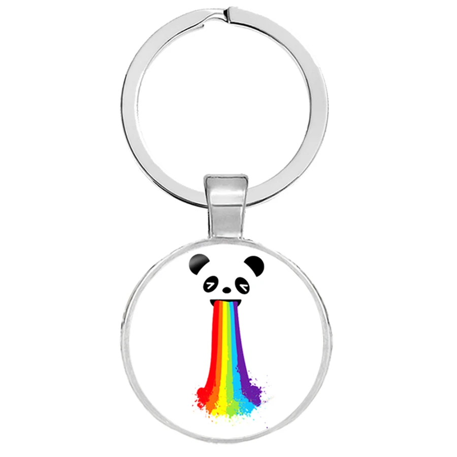 LGBT Bi Pride брелки для ключей геев Брелоки из лицевого стекла кабошон ключ Hoder