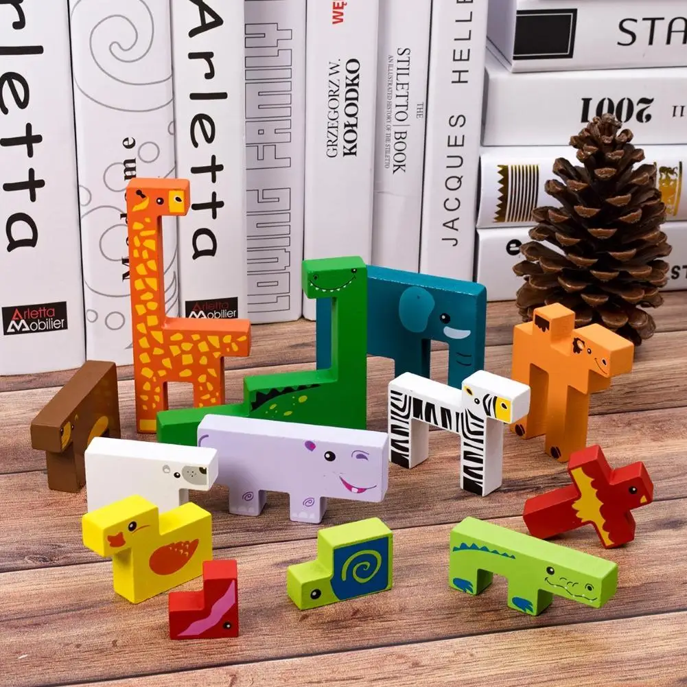 Детские деревянные головоломки строительные блоки игровой набор головоломок