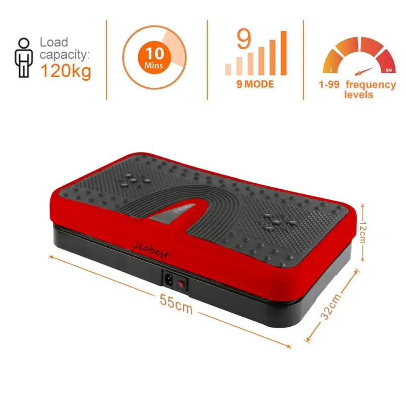 9 режимов вибрации фитнес тонкая вибрационная пластина машина высокочастотный