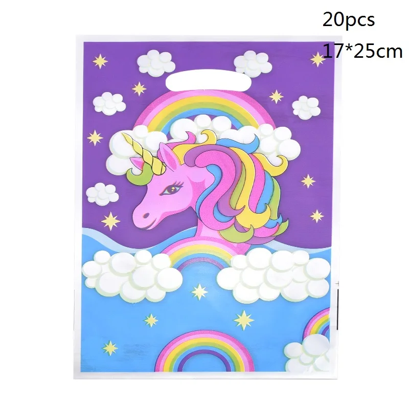20pcs bags B02 5 шт./лот, модный браслет с единорогом, силиконовый браслет, гибкая упаковка, браслет на свадьбу, день рождения, подарок для детей - Цвет: 20pcs bags B02