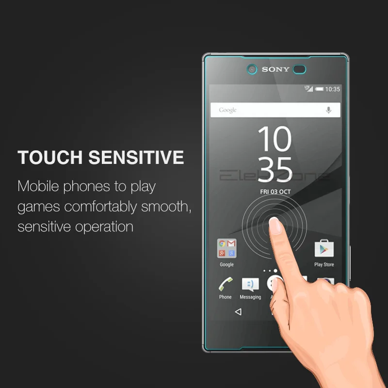 Закаленное стекло 9h для Sony Xperia Z5 Premium HD защитное 2.5D Защитная стеклянная