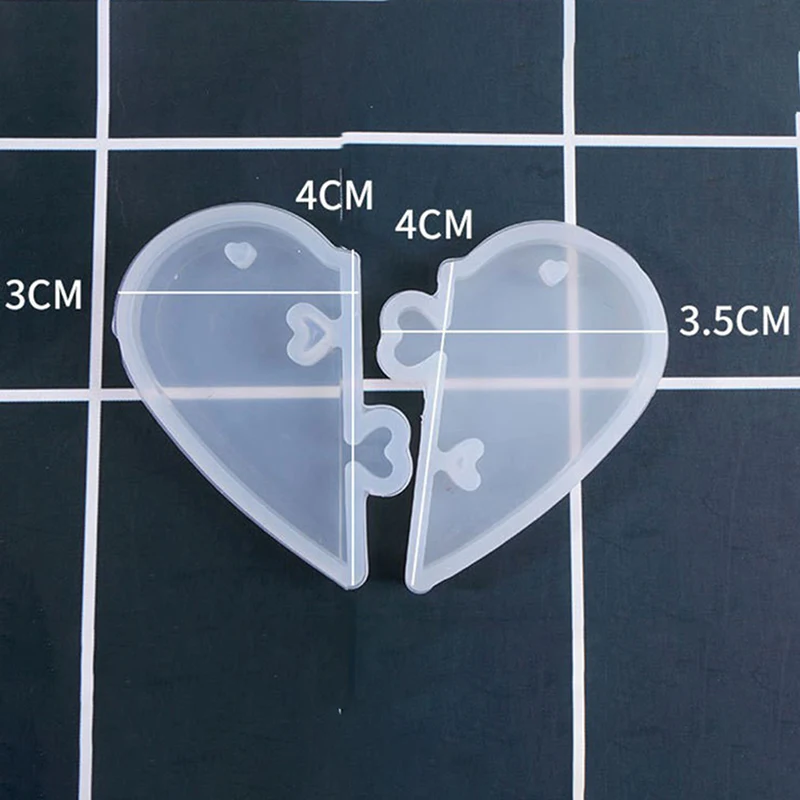 

Puzzle Heart Love Silicone Mold Resin Craft DIY Mould Tools For Necklace Making Decorating