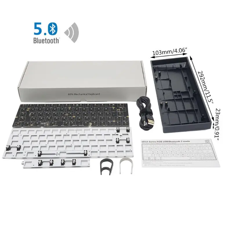 GK64XS Горячая замена программируемая Bluetooth механическая клавиатура Pcb наборы на