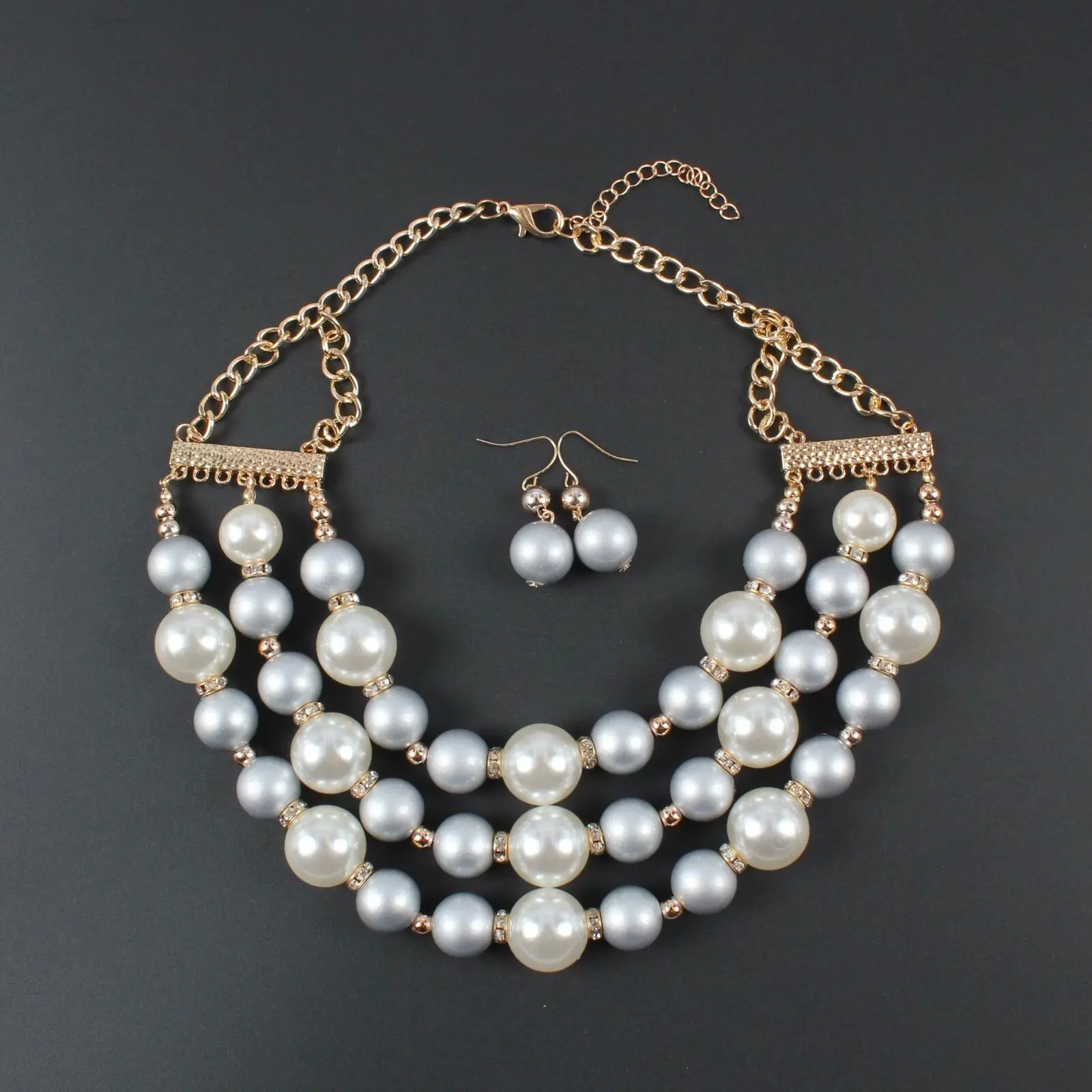 

Multi-layer Imitation Pearl Choker Necklace Handmade Women Fashion Party Jewelry Chain Chocker Layered Boyfriend Gift