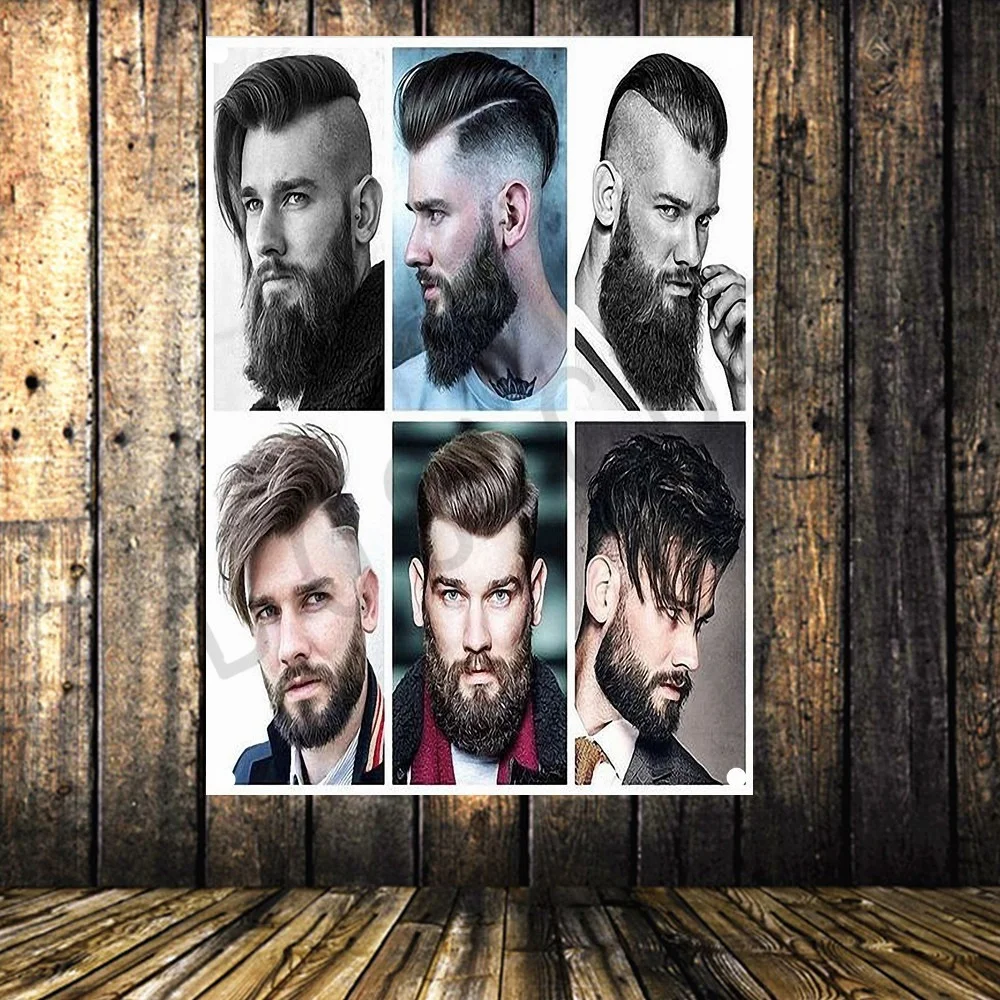 

Hairstyle Barber Shop Signboard Wallpaper Tapestry Vintage Decor Hairdresser Poster Flag Banner Canvas Painting Wall Hanging