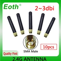eoth 10pcs 2 4g antenna 23dbi sma male wlan wifi 2 4ghz antene pbx iot module router tp link signal receiver antena high gain