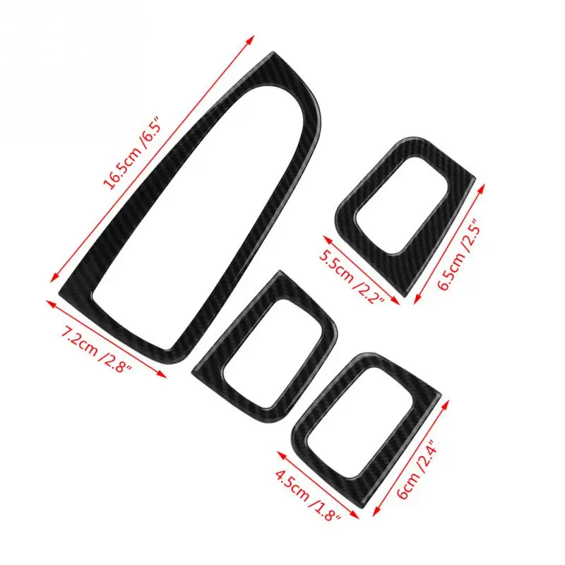 1 set Car Styling ABS Plastic Window Lift Switch Button Cover Trim Carbon Fiber Style for Mercedes Benz C Class W205 | Автомобили и
