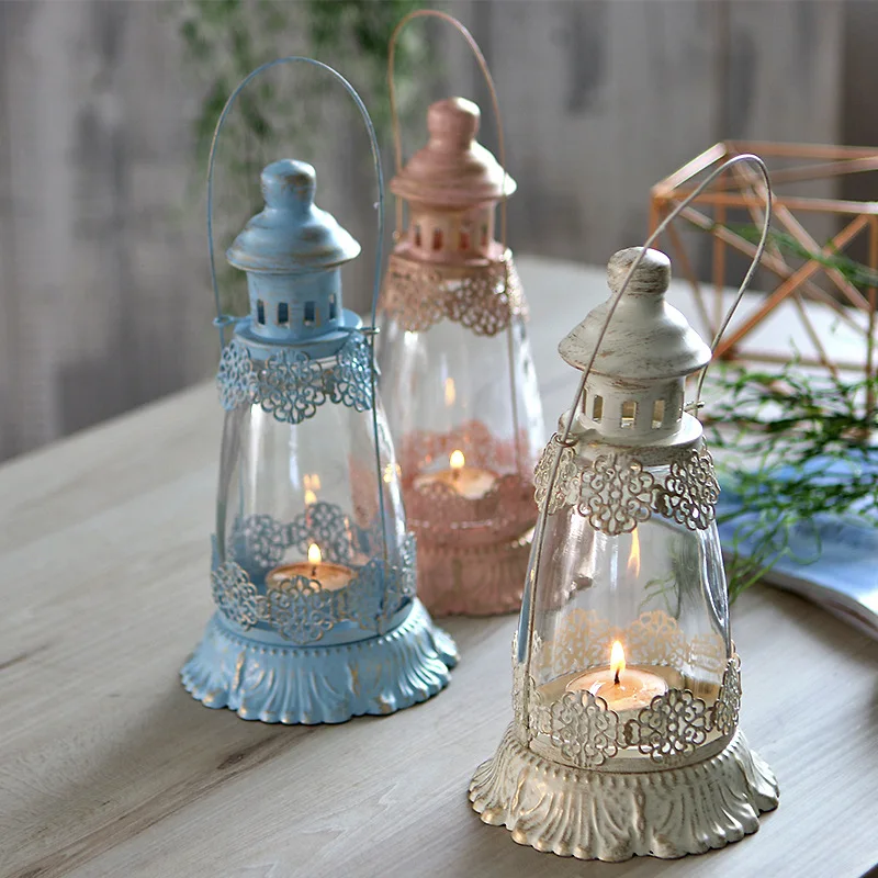 Ретро портативные фонари железная лампа подсвечник оригинальные светильники