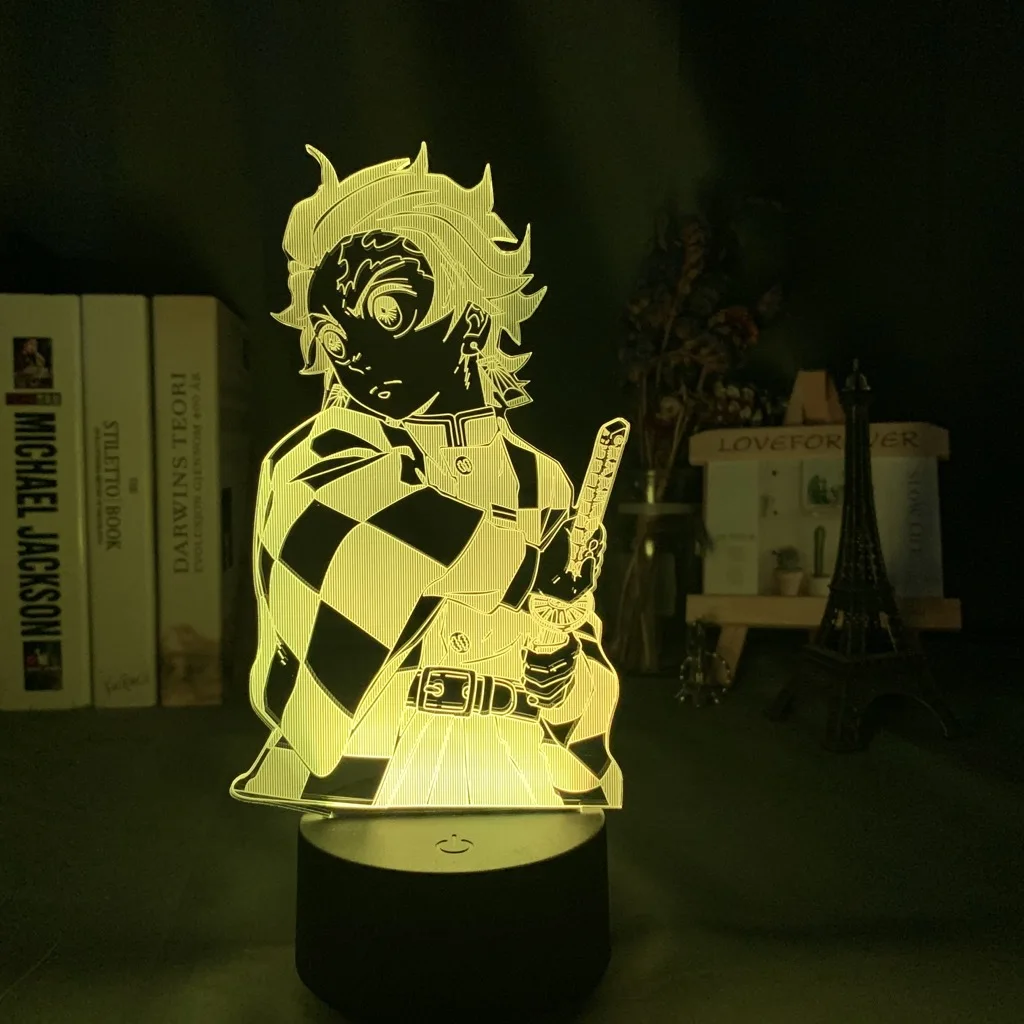 

Anime Demon Slayer 3D Acrylic Night Light LED Remote Control Colorful Table Lamp Bedroom Decor Bedside Lamp Child's Gift