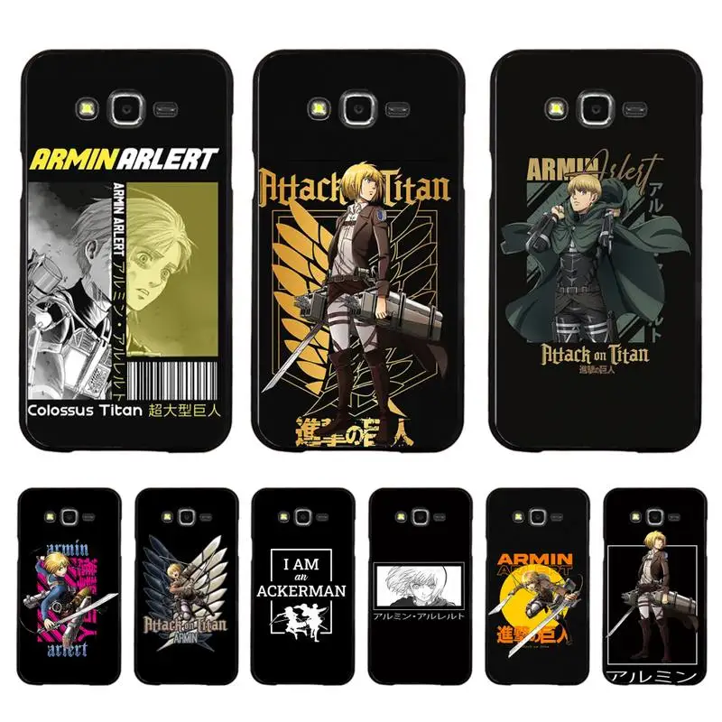 

Armin Arlert Attack on Titan Phone Case For Samsung Galaxy J 4plus J6 J5 J72016 J7prime cover for J7Core J6plus