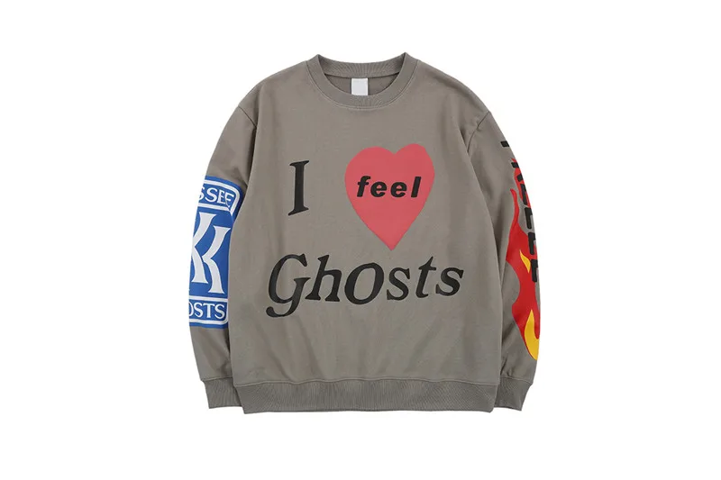Толстовка с надписью Lucky Me I see Ghosts толстовка в стиле хип-хоп принтом пламени на