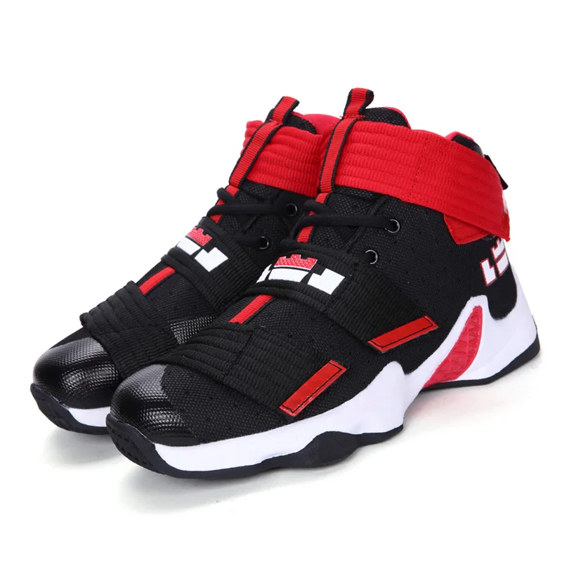Осенняя мужская баскетбольная обувь кроссовки Jordans для женщин Удобная резиновая подошва уличная спортивная обувь/тапки Lebron 36-45 - Цвет: red