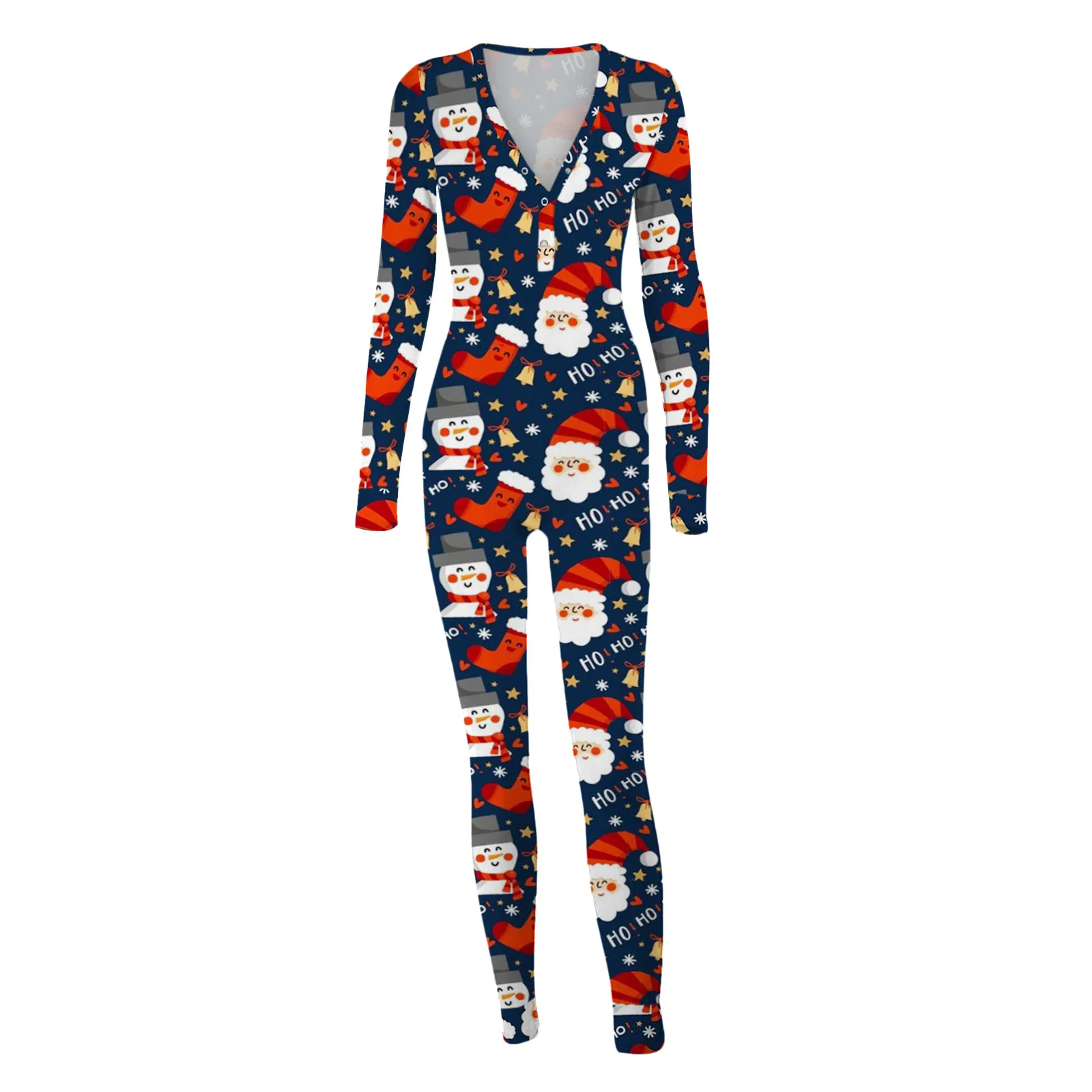 Рождественские комбинезоны с принтом сексуальный комбинезон открытым шаговым